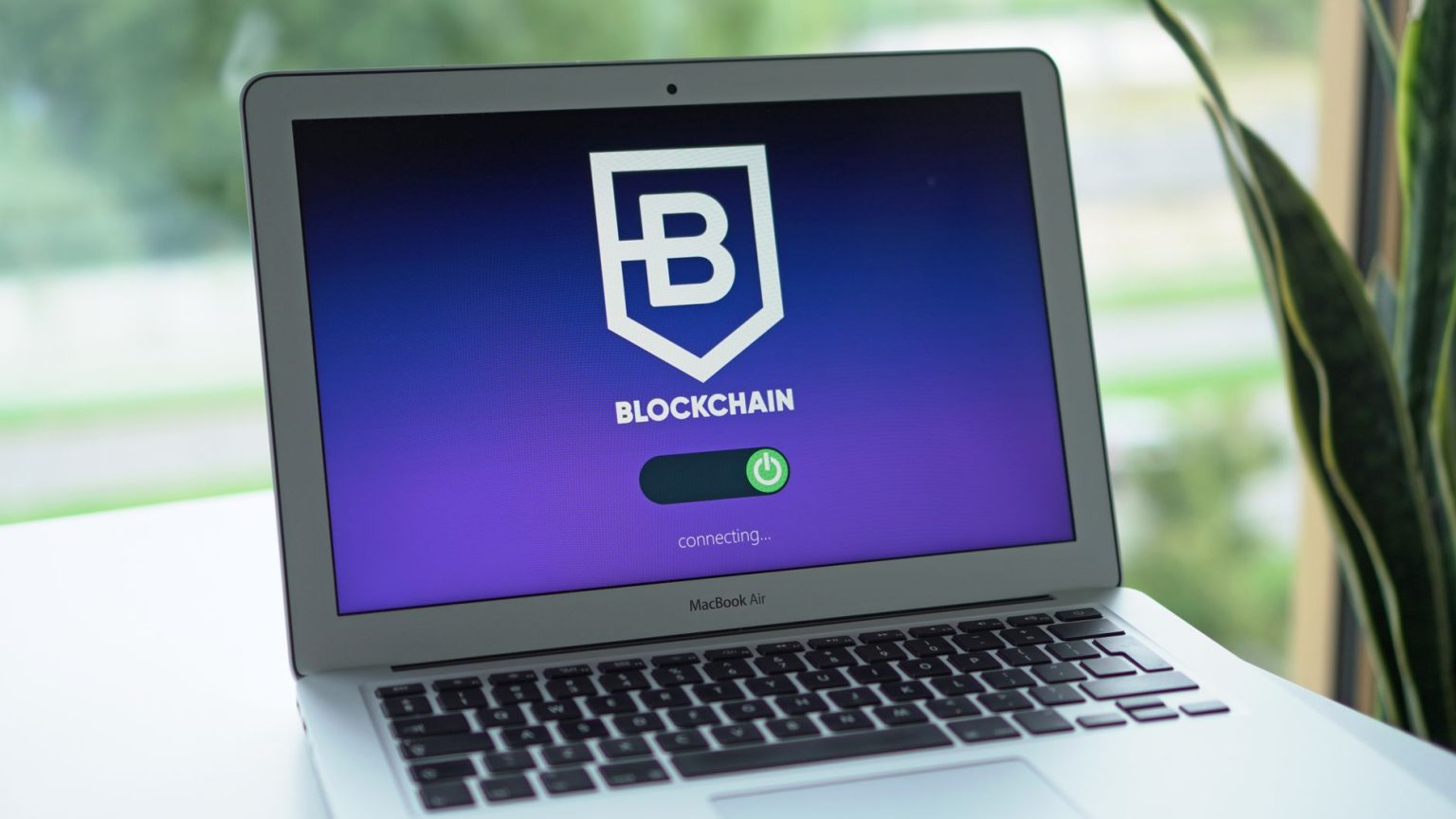 Tela de laptop exibindo uma interface de blockchain, representando a tecnologia por trás de redes de ativos digitais.