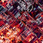 Arte digital abstrata com uma matriz tridimensional de luzes LED, remetendo a uma rede ou circuito tecnológico.